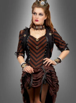 Steampunk Kleid Mit Bolero Jacke -KostümKult Verkäufe steampunkkleid fuer frauen braun 547606625b 3