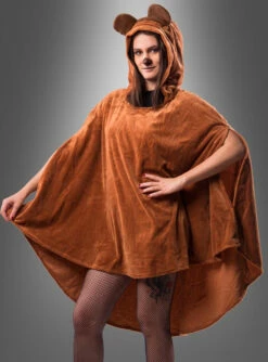 Wandelbarer Brauner Poncho Aus Plüsch XS-XXXL -KostümKult Verkäufe umgang poncho pluesch a37ef597bf 5